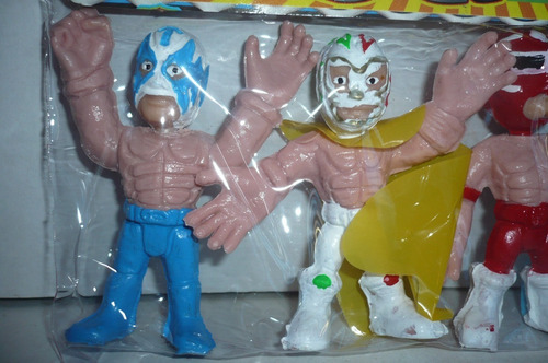 Luchadores Atlantis - Set De 4 Juguete Lucha Libre Bootleg