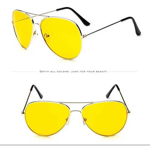 Lentes Conducción Nocturna Océano Amarillo Amarillo Negro Negro