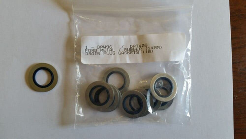 Metal And Rubber Drain Plug Gasket 14 Mm Bag Of 10