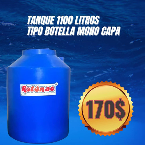 Tanque 1100 Litros Tipo Botella Mono Capa