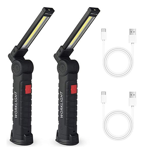Paquete De 2 Luces Led Cob De Trabajo, 5 Modos