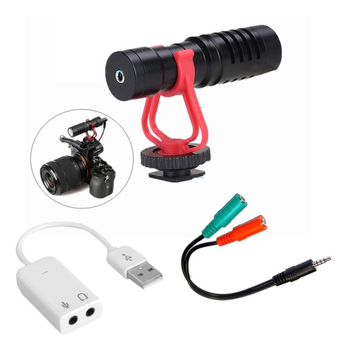 Microfono Condenser Mg1 + Cable Y Smartphone Camara Pc