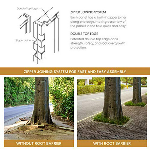 Barrera Raíces Árboles 12-2, 12 D X 24 W,