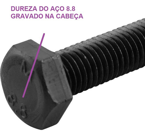 Parafuso M14 X 125 Ma Passo - 2,0 Aço 8.8 - 2 Unidades