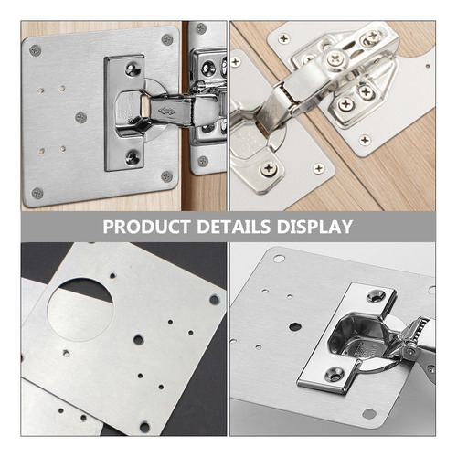 Kit De Reparación De Muebles 8 Piezas Placa De Bisagra Mo