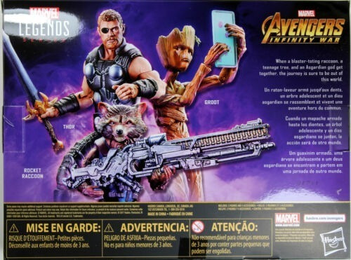 Marvel Legends Avengers Infinity War: Thor, Rocket Y Groot (Usado)