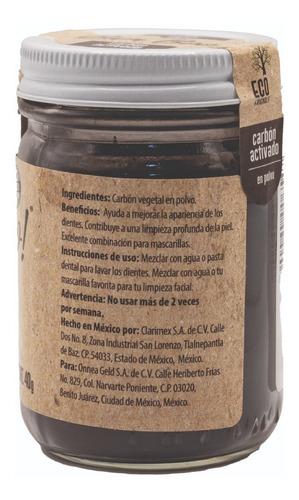 Imagen 4 de 6 de Carbón Activado Coco Polvo Vegetal 40 G Bam Boo! Lifestyle