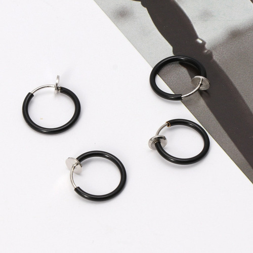 4 Aretes Falsos Con Clip De Aro, Anillas Para La Nariz, Sin