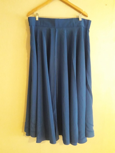 Traje De Folclore Estilizado De Seda Lavada Azul Francia