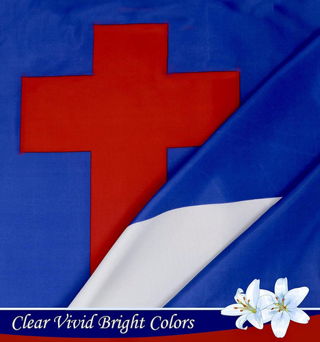Bandera De Pais G128, De Poliester, Cristiana, 152cm X 91cm