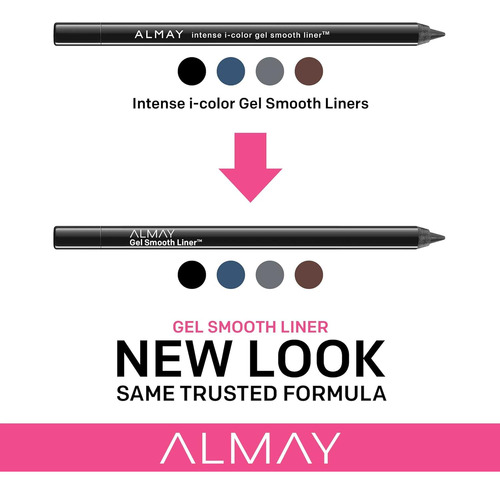 Almay Delineador De Ojos Suave En Gel, Carbón, 1 Unidad