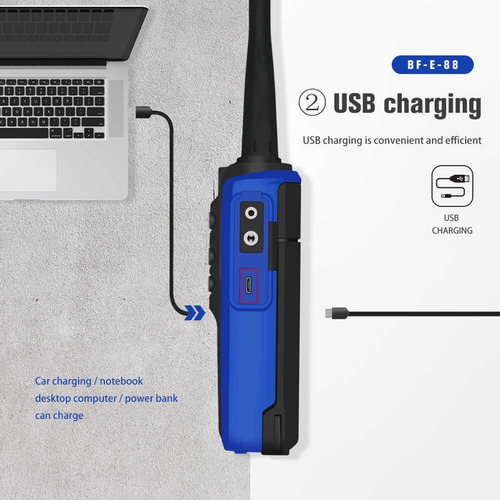 Imagen 5 de 7 de Radio Comunicacion Walkie Talkie Marca Baofeng E88