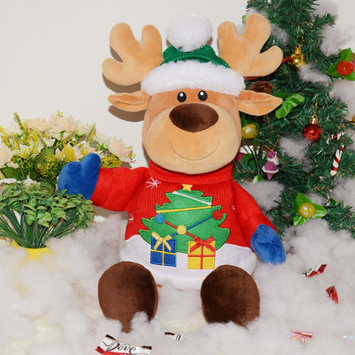 Muñeca De Papá Noel De Peluche W Stuffed, Muñeca Navideña Ca
