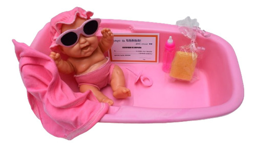 Muñeco Chiquito 20cm C/bañera Y Accesorios Tiempo De Jugar
