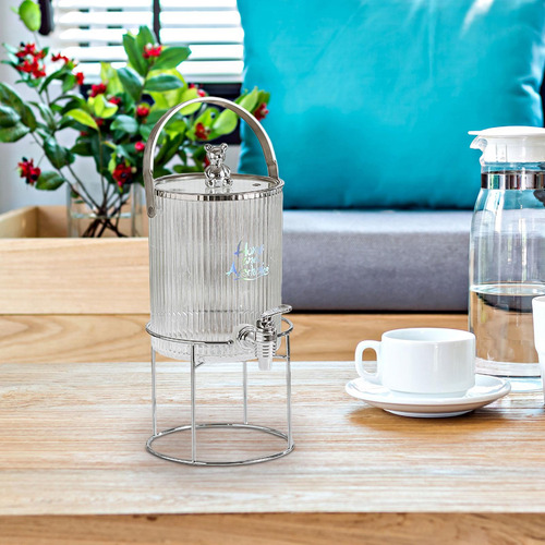 Dispensador De Bebidas Heladas Con Soporte, Hervidor Claro