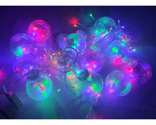 Pisca Pisca Natal 12 Bolas 3m Led 8 Modos Arvore De Natal