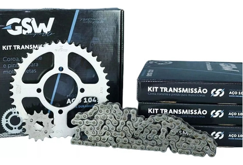 Kit Relação Transmissão Fazer 250 06-17 Com Retentor Aço1045