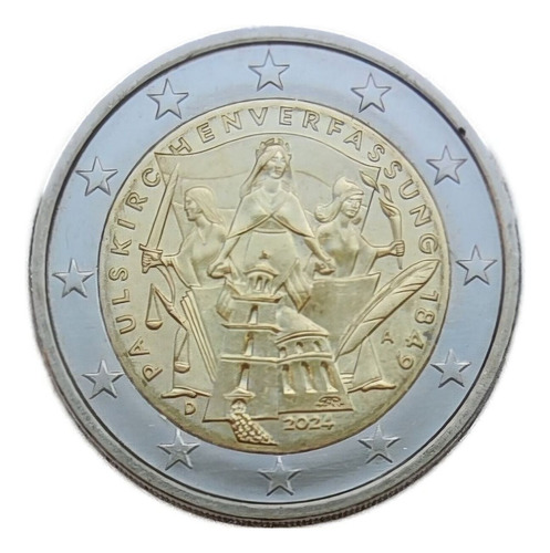 Alemanha 2024 - Constituição Paulskirche - 2 Euros Cc - F C