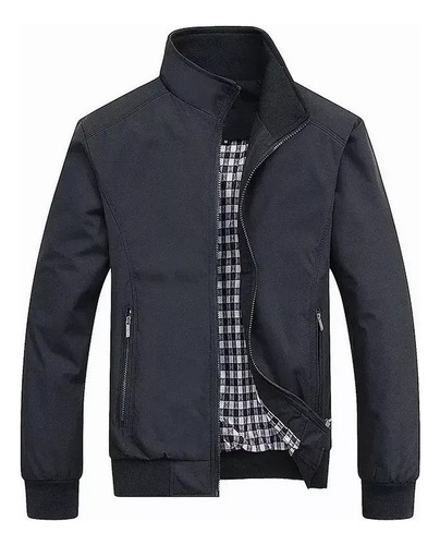 Chamarra Cortavientos Casual Chamarra De Hombre De Color Sól
