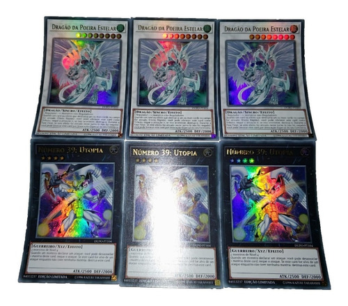 Yugioh - Combo 3x Utopia E 3x Stardust Dragon Em Português