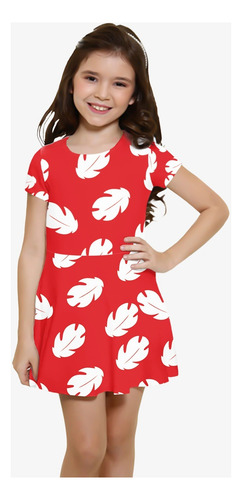 Vestido Fantasia Lilo & Stitch Por Encomenda Estampado / Sublimação 1 - 2 Anos