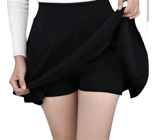 Falda Short Mujer Con Bolsillo