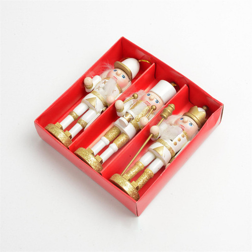 Juego De 3 Figuras De Madera De Cascanueces De Navidad Para