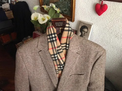 Burberry By Nordstrom Blazer Tweed 100 % Wool Pure,us Cafe Claro Tweed 44r (Usado)