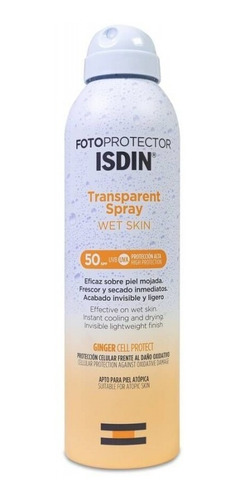 Isdin Fotoprotector Transparent Spray 50 Spf Wet Skin 100ml