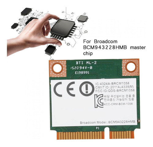 Tarjeta De Red Bluetooth Para Hp Para Broadcom Bcm943228hmb