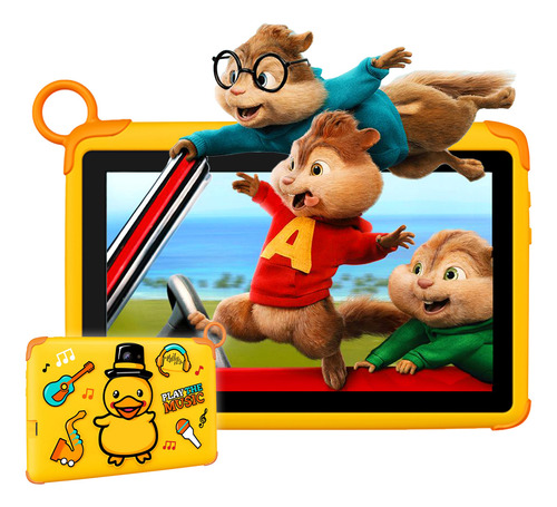 Tableta Kids One Economica E-24 64gb 4gb Ram 7'' Niños Color Dorado