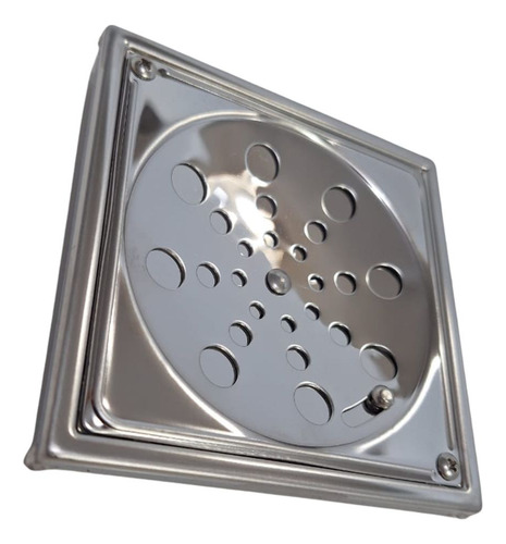 Grelha Quadrada 10cm Com Fechamento E Caixilho Inox Jardim