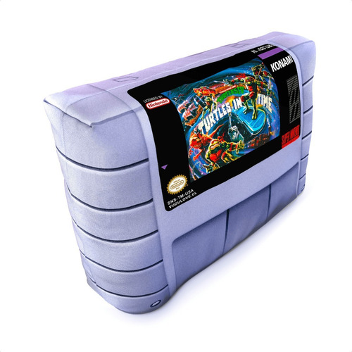 Imagen 2 de 4 de Cojín Snes Tmnt: Turtles In Time 30x20cm Vudú Love