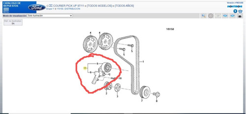 Tensor Distribucion Ford Fiesta Courier Zetec 1.4 Original