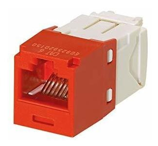 Panduit Mini-com Tx6 Plus Giga-channel Cat6 Jack, Rojo, Caja