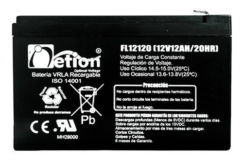 Bateria Vrla Netion 12v 12ah Recargable Sellada