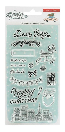 16 Sellos Transparentes Estampar Navidad Tarjetas Scrap