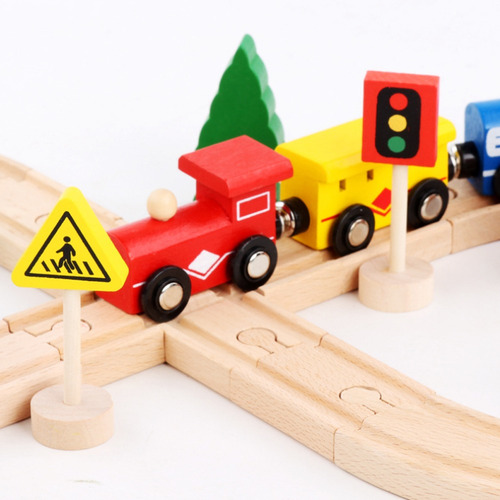 Juguete Multifunción Para Tren, Coche De Madera, Montaje Col