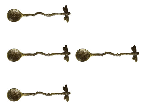 4 Cucharas De Libélula, Cuchara De Té, Cuchara Color Cobre