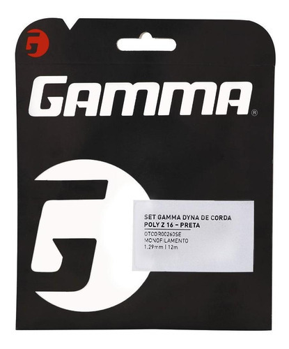 Corda Gamma Dyna Poly Z 16l 1.29mm Preta - Set Individual