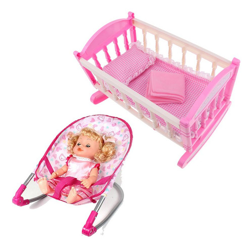 Cuna De Chicas Almohada Mini Colchón De + Sillón Pequeño