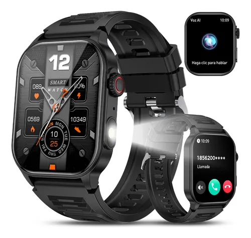 comprar Reloj Inteligente Hombre Militar Linterna Llamada Smartwatch