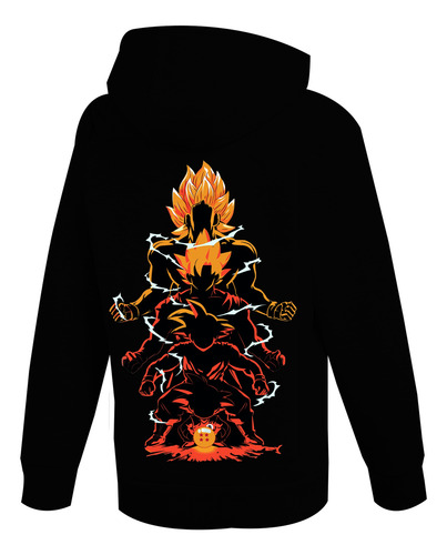Sudadera Goku Fases Saiyajin ( Dragon Ball Z) Marca Bocem
