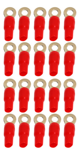 20 Conectores De Terminales De Cobre De Calibre 4 De 8 Mm, C