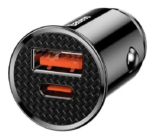Imagen 2 de 10 de Cargador Celular Auto Usb Usbc Carga Rapida Turbo 30w Baseus