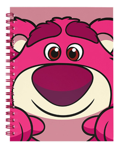 Cuaderno Lotso 16x21 Espiralado Tapa Dura 80 Hojas Mooving Color Lotso Rosa Chicle