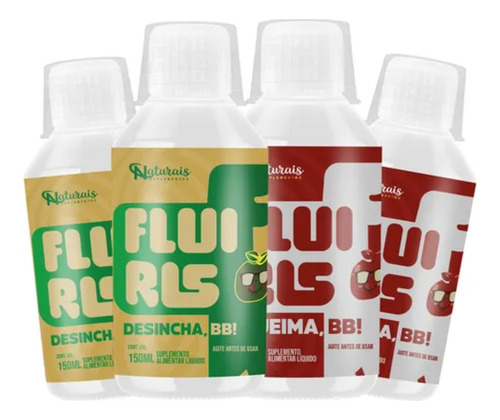 3 Kit Fluiris Desincha + 3 Fluiris Queima - Fórmula Nova Envio Hoje