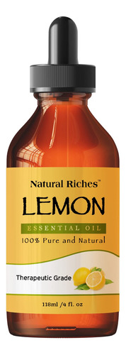 Natural Riches Aceite Esencial De Limón, Grado Terapéutic.