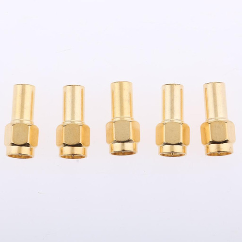 5x Terminal Tapa Carga Simulada 2w 50ohm Chapado En Oro