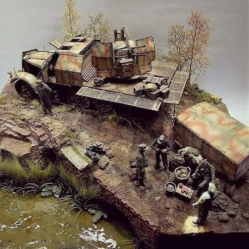Rboles En Miniatura 1/72 1/35 Árboles Modelo Amarillo